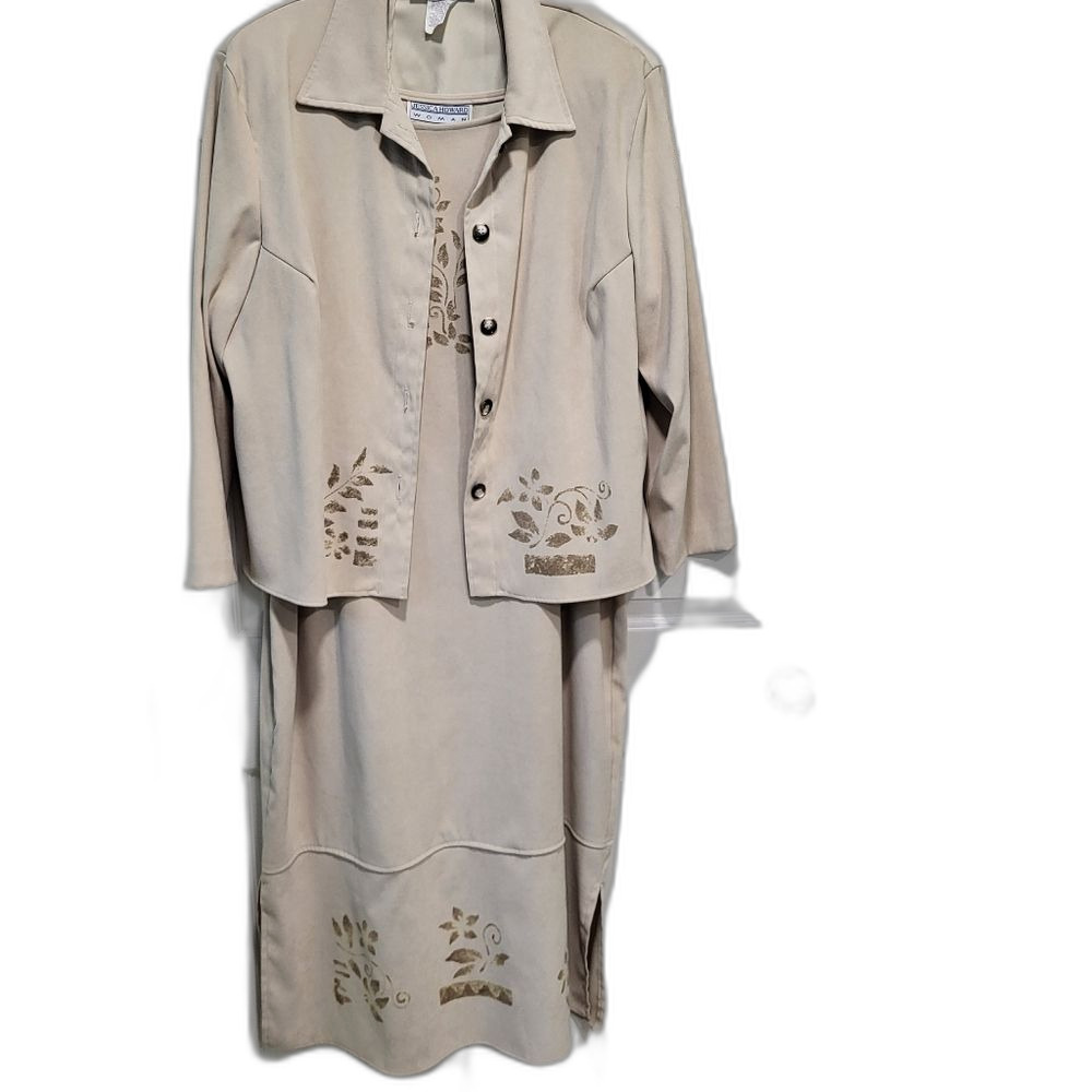 Sleeveless Dress with Matching Jacket - Size 20